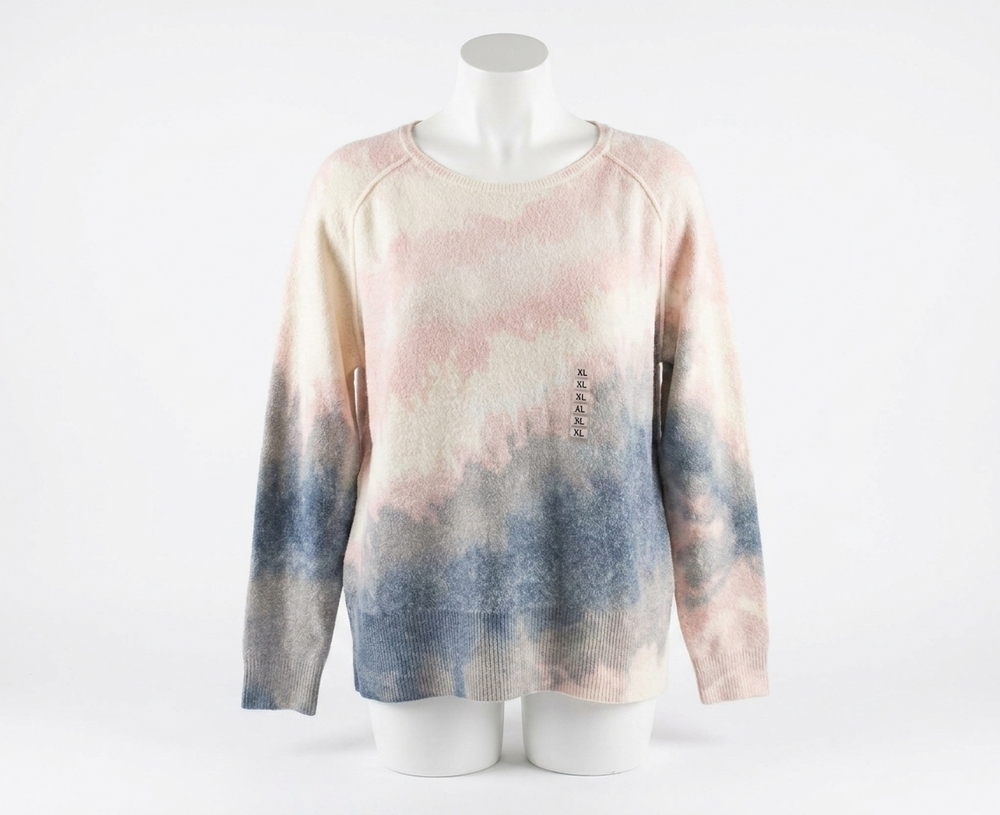 NEW CHARLIE B women's reversible printed sweater in woodrose